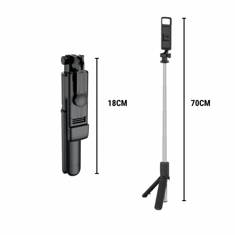 Selfiegram Tripé Multifuncional 5 em 1: Luz LED, Bluetooth, Fotos e Vídeos
