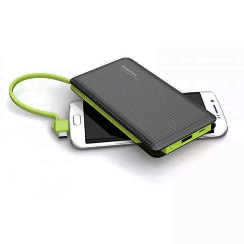 Power Bank Universal Portátil Ultra Rápido 10000mAh Revestido Couro Carregador Celular