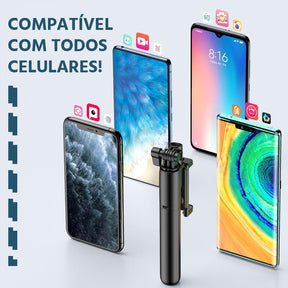 Pau de Selfie Tripé Universal Selfiegram Duo LED: Controle Remoto, Luz Integrada