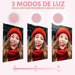 Pau de Selfie Tripé Universal Selfiegram Duo LED: Controle Remoto, Luz Integrada