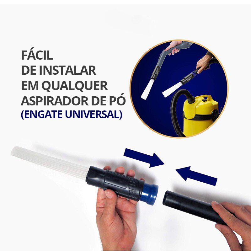Escova Engate Universal Aspirador Pó Mega Vac: Limpeza Rápida, Acessórios Flexíveis