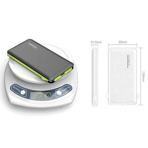 Power Bank Universal Portátil Ultra Rápido 10000mAh Revestido Couro Carregador Celular