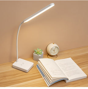 Luminária de Mesa LED Recarregável 360° com Luz Ajustável e Design Moderno