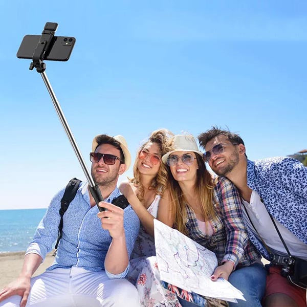 Selfiegram Tripé Multifuncional 5 em 1: Luz LED, Bluetooth, Fotos e Vídeos