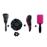 Kit Cabelo Completo: Escovas Mágica, Polvo, Raquete, Touca de Cetim
