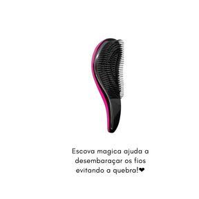Kit Cabelo Completo: Escovas Mágica, Polvo, Raquete, Touca de Cetim