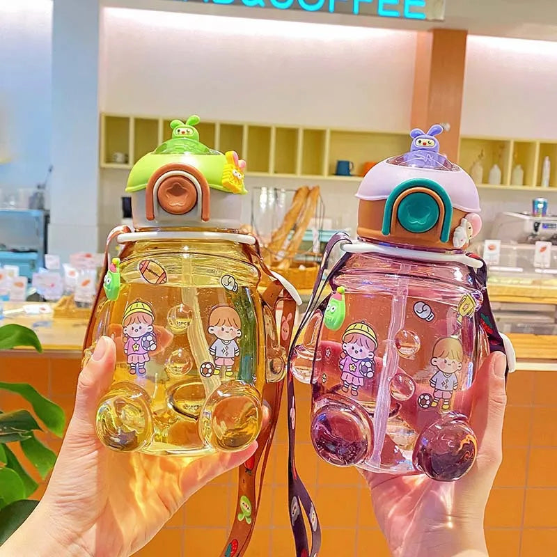 Garrafa de Água Infantil Fofa 1L: Hidratação Segura e Divertida para Crianças