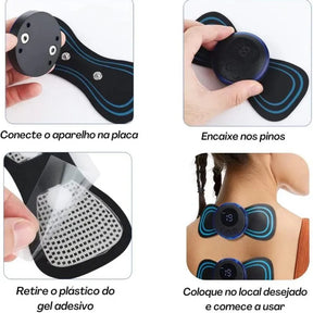 Mini Massageador Portátil Elétrico EMS: Alívio Muscular Profundo, Relaxamento Instantâneo