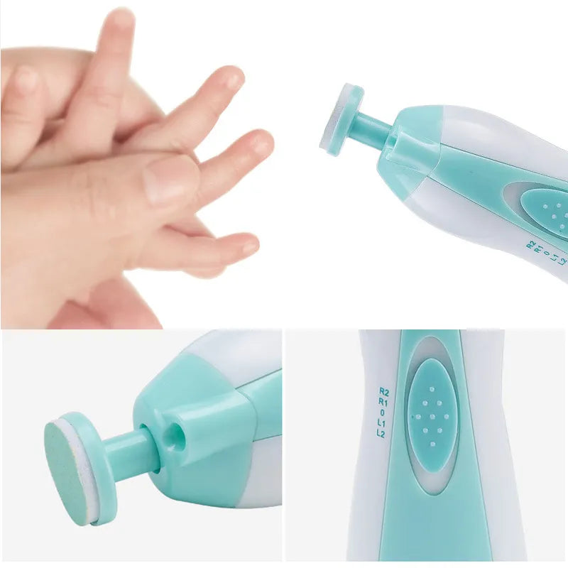 Lixador Elétrico de Unhas para Bebês: Seguro, Silencioso, Kit Completo com Estojo Portátil