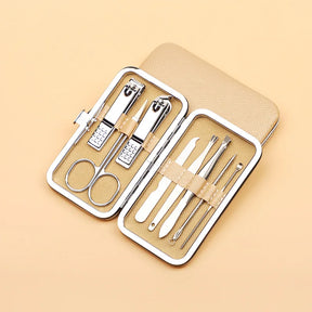 Kit Manicure Completo 8 Itens Essenciais Unhas Perfeitas Brilhantes Portátil Durável