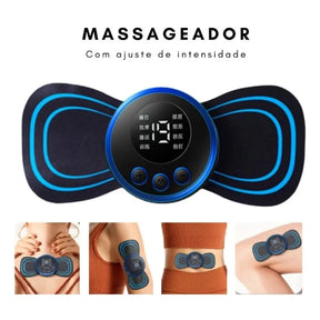 Mini Massageador Portátil Elétrico EMS: Alívio Muscular Profundo, Relaxamento Instantâneo