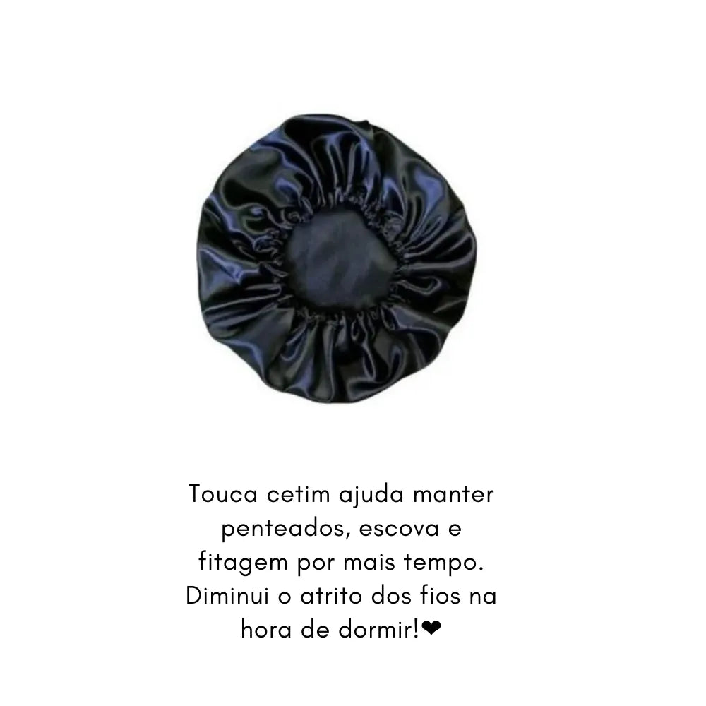 Kit Cabelo Completo: Escovas Mágica, Polvo, Raquete, Touca de Cetim