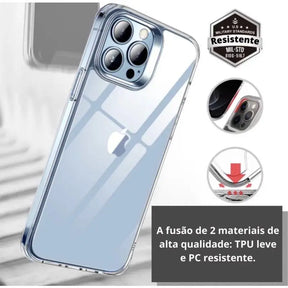 Capa iPhone Transparente Acrílica Anti-Impacto: Proteção Máxima e Flexível