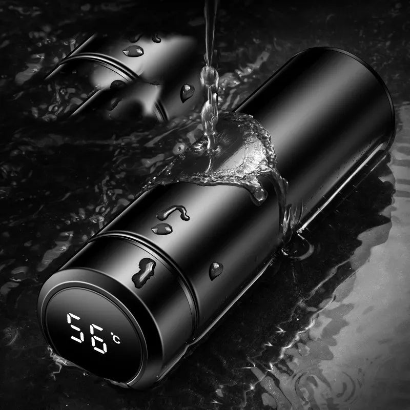 Garrafa Térmica Digital LED 500ml: Acompanha Temperatura, Estilo e Praticidade