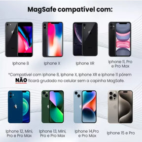 Carregador Portátil por Indução Sem Fio para iPhone: Recarga Rápida Magnética