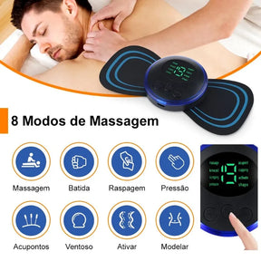 Mini Massageador Portátil Elétrico EMS: Alívio Muscular Profundo, Relaxamento Instantâneo