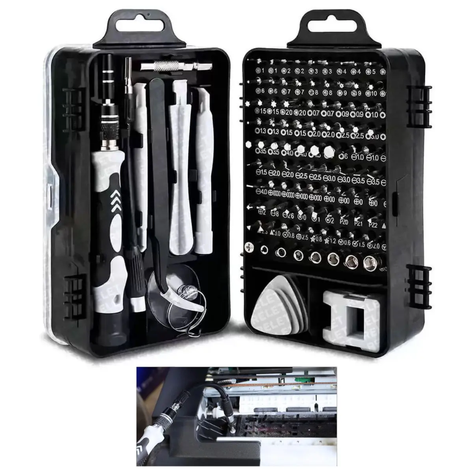 Conjunto Profissional Ferramentas Reparo Multiuso -115 Em 1