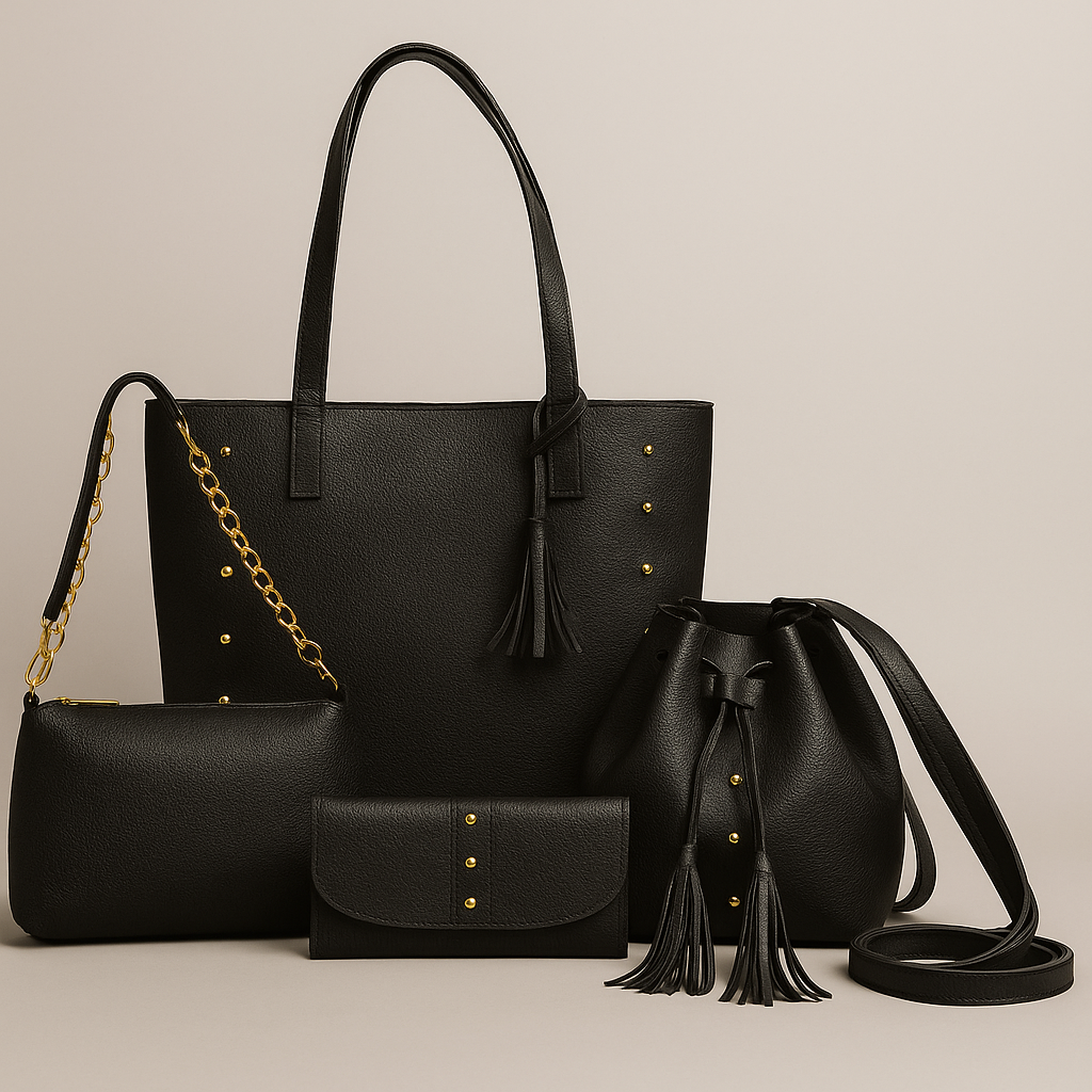 Kit 4 Bolsas Femininas Chérie: Elegância, Versatilidade e Sofisticação para Cada Ocasião