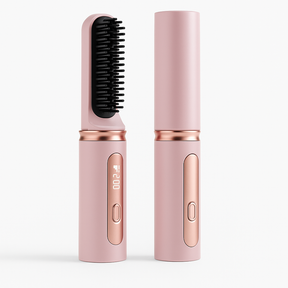 Escova Alisadora Sem Fio Portátil GlowGlam: Cabelos Lisos e Brilhantes em Minutos