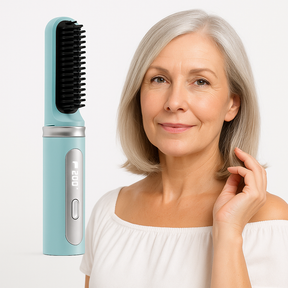 Escova Alisadora Sem Fio Portátil GlowGlam: Cabelos Lisos e Brilhantes em Minutos