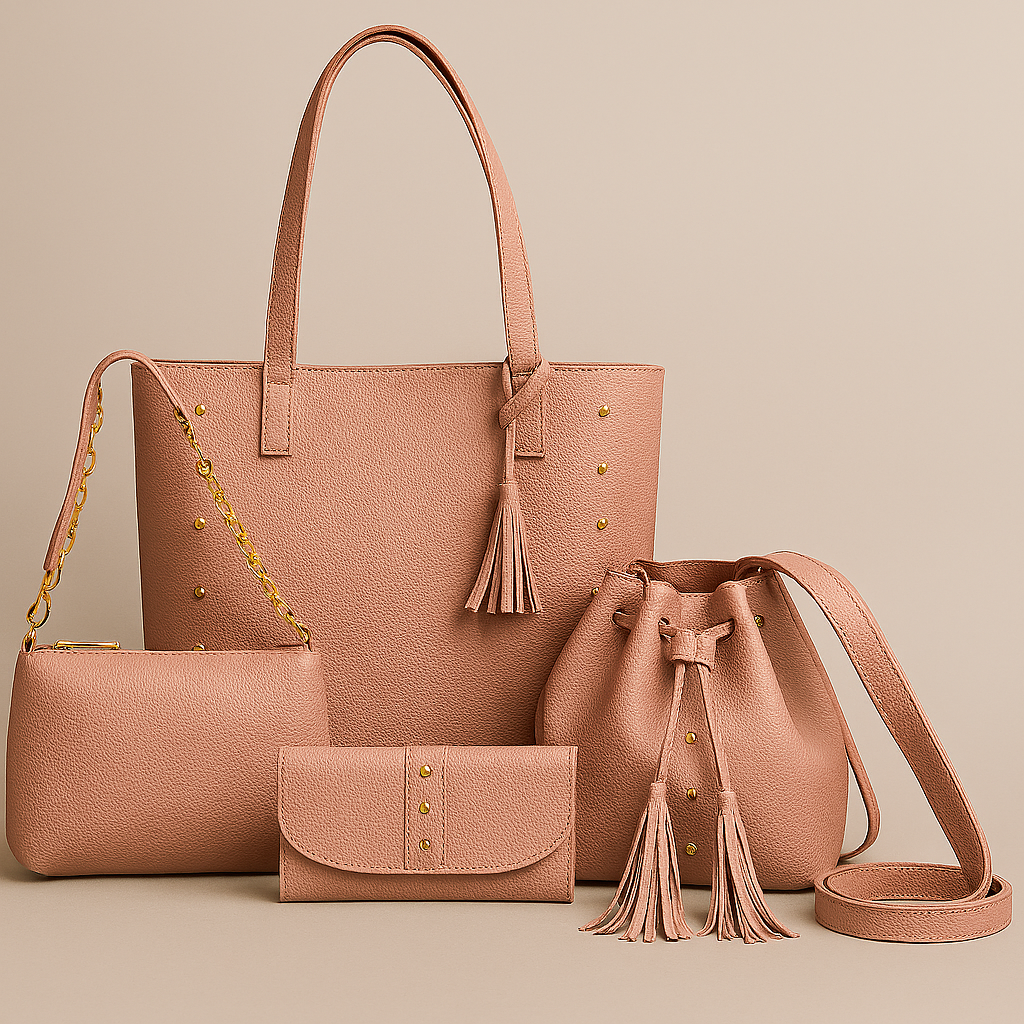 Kit 4 Bolsas Femininas Chérie: Elegância, Versatilidade e Sofisticação para Cada Ocasião