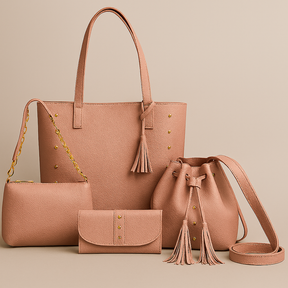 Kit 4 Bolsas Femininas Chérie: Elegância, Versatilidade e Sofisticação para Cada Ocasião