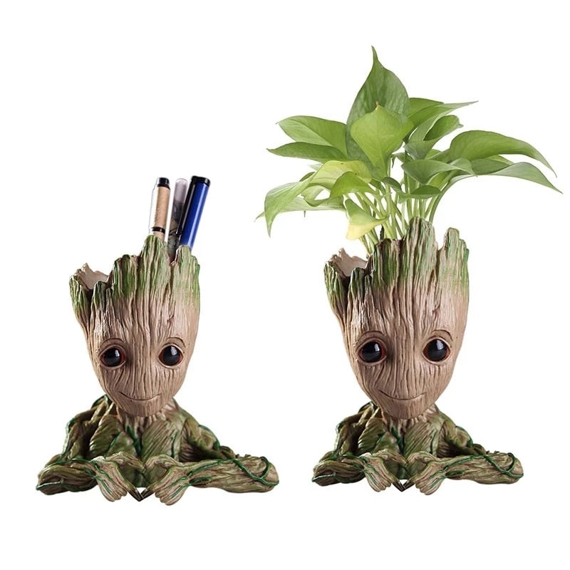 Vaso Decorativo Baby Groot Multifuncional para Suculentas Cactos Porta-Trecos Fofo