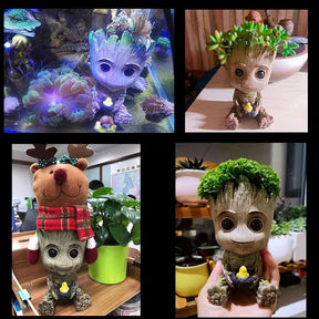 Vaso Decorativo Baby Groot Multifuncional para Suculentas Cactos Porta-Trecos Fofo