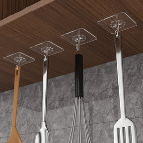 Mono Tag Adesiva Transparente: Ganchos de Parede Sem Furos, 20 Peças