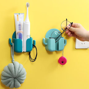 Suporte Adesivo Joaninha 3 em 1 para Celular: Fixação Segura e Ganchos