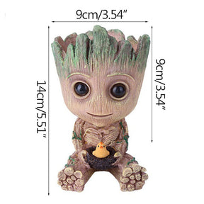 Vaso Decorativo Baby Groot Multifuncional para Suculentas Cactos Porta-Trecos Fofo
