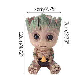 Vaso Decorativo Baby Groot Multifuncional para Suculentas Cactos Porta-Trecos Fofo