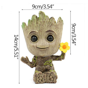 Vaso Decorativo Baby Groot Multifuncional para Suculentas Cactos Porta-Trecos Fofo
