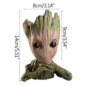 Vaso Decorativo Baby Groot Multifuncional para Suculentas Cactos Porta-Trecos Fofo