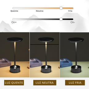 Luminária LED de Mesa Minimalista Moderna Ajustável Design Elegante Durável Economia Energia