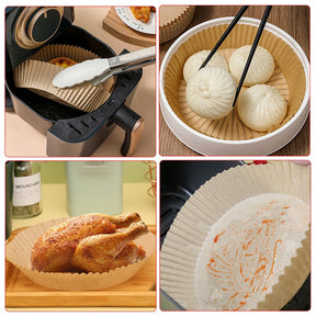 Formas Descartáveis de Papel Antiaderentes para Air Fryer - Cozinhe Sem Sujeira