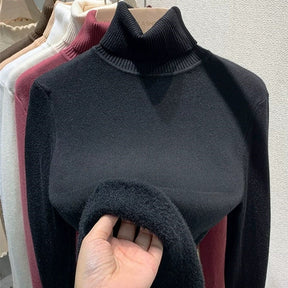 Suéter Feminino Gola Alta Peluciada Forrada: Conforto Supremo e Estilo Inverno Aconchegante