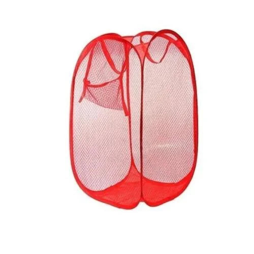 Cesto Organizador Dobrável Multifuncional Tela Malha Roupa Brinquedos Casa Viagem