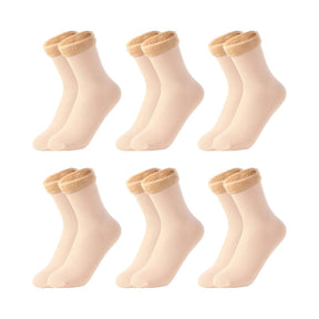 Kit Meias Térmicas Femininas Peluciadas Forradas: Conforto, Calor, 6 Pares