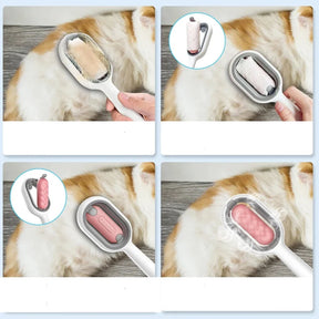 Escova Mágica 4 em 1 para Gatos: Remove Pelos, Massageia, Limpa e Cuida