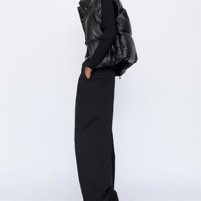 Colete Puffer Feminino Acolchoado Leve Quente Estiloso Versátil Inverno Outono