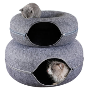Cama Túnel Donut para Gatos: Conforto Supremo, Diversão Interativa e Aconchego Felino