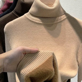 Suéter Feminino Gola Alta Peluciada Forrada: Conforto Supremo e Estilo Inverno Aconchegante