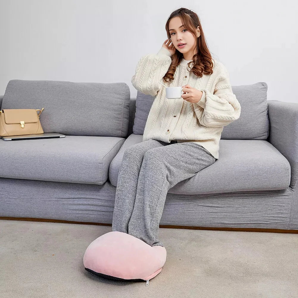 Aquecedor de Pés Elétrico CozyFeet: Conforto Supremo, Alívio Rápido do Frio, Macio e Seguro