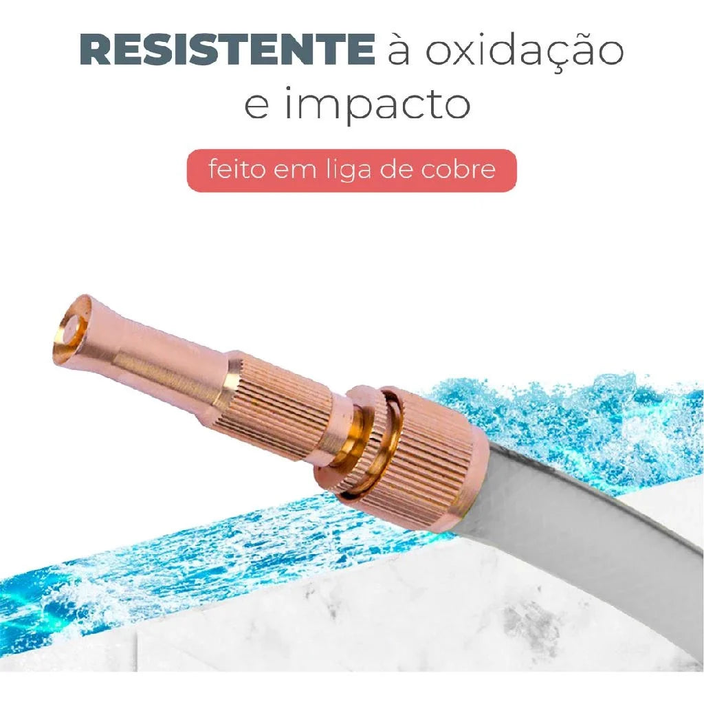 Bico Pistola Mangueira TurboJet: Jato Alta Pressão Ajustável para Limpeza Versátil