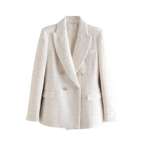 Blazer Feminino Transpassado Elegante com Botão, Confortável e Sofisticado para Inverno