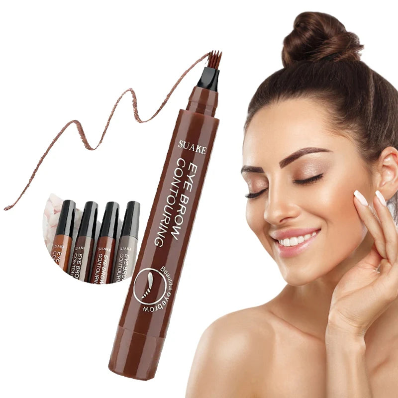 Caneta Fio a Fio Natural Microblading Sobrancelhas Perfeitas Duradouras À Prova D'água