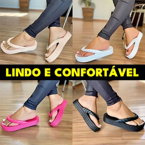 Chinelo Feminino Jasmine Trançado Macio Confortável Leve Estiloso Caminhada Relaxante