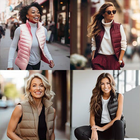 Colete Puffer Feminino Leve Premium: Quentinho, Corta-Vento e Resistente à Água