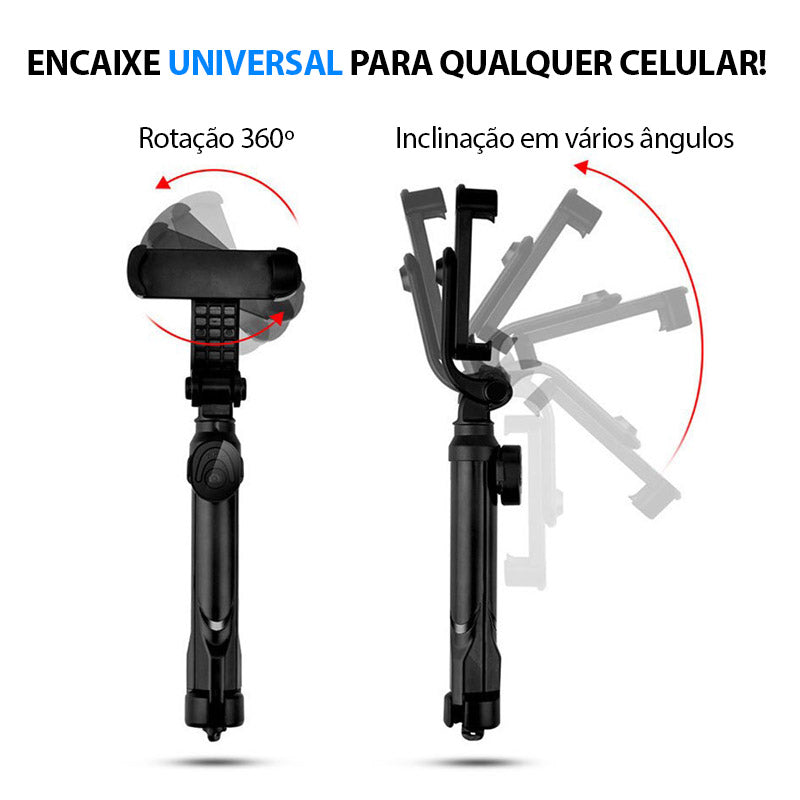 Selfiegram Tripé Bastão Selfie Multifuncional 3 em 1 Bluetooth Universal